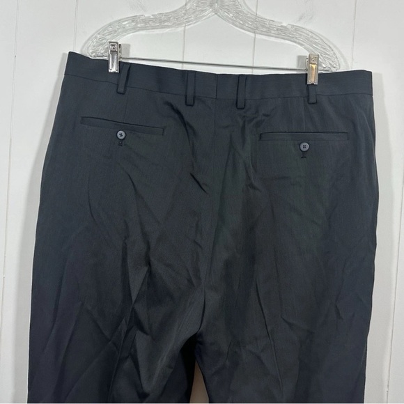 NWT Louis Raphael Men’s Ebony Mario Black Slacks Dress Pants 40x32 Tailored - Picture 4 of 11